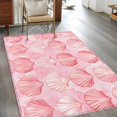 thumbnail image 3 of 3'x5' Area Rugs, Pink Shell Coastal Indoor Outdoor Area Rug for Living Room Bedroom, Summer Beach Nautical Ocean Washable Bathroom Rugs Kitchen Floor Carpet Mats Home Decor Aesthetic, 3 of 8