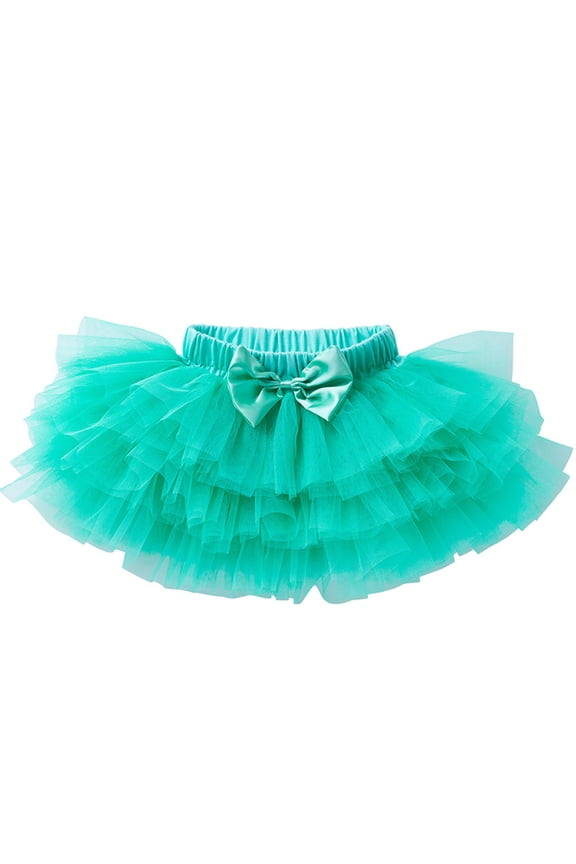 Toddler Baby Girls Tutu Skirt,Cute Rainbow Net Yarn Bow Puffy Pettiskirt Skirt Pleated Ballet Bubble Dance Skirt Tulle Layered Frilly Skirt Tiered Underskirt Cosplay Princess Skirts Party