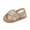 Gold, variant on 6-9 Months Baby Girl Boy Sandals Open Toe Flat Summer Sandals First Walker Shoes Toddler Kid Baby Summer Breathable Soft Bottom Casual Non-slip Sandals Brown