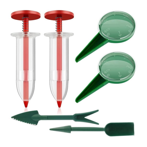 Mini Dispensador Semillas Siembra de 6 Piezas, Herramienta para Sembrar Semillas, Sembradora Mano, Esparcidor Manual, Jardín