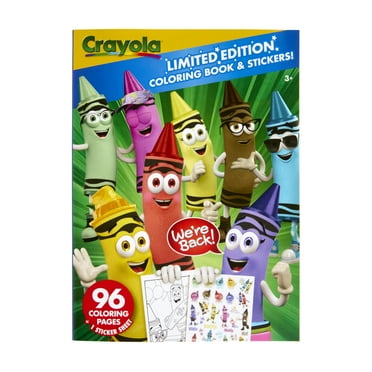 Crayola Coloring Book, Retired Crayola Colors Coloring Set, 96 Pages with Sticker Sheet,  Gift for Kids