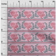 thumbnail image 1 of oneOone Polyester Lycra Fabric Stripe|Leaves & Hen Block Print Fabric By The Yard 56 Inch Wide, 1 of 4