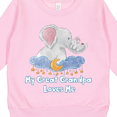 thumbnail image 3 of Inktastic My Great Grandpa Loves Me Cute Elephants Clouds Moon Stars Toddler Sweatshirt, 3 of 4