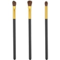 thumbnail image 1 of Juego de brochas profesionales para maquillaje de ojos, brochas para sombra de ojos, juego de 3 brochas para mezclar sombras de ojos sintéticas suaves, color dorado, 1 of 5