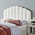 thumbnail image 2 of Headboard, Full Queen Size, Velvet, White, Modern Contemporary Urban Design, Bedroom Master Guest Suite, 2 of 10