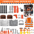thumbnail image 2 of Caunedy 156 Pcs Pretend Construction Toy Set with Drill,Kids Workbench Tools Playset,Ideal Gift for Boys Ages 3-8, 2 of 5