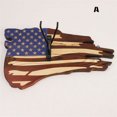 thumbnail image 1 of OUSITAID European Deer Mount Plaque Prey Display Rack Wooden Background Stars and Stripes Patterns Home Decor New, 1 of 9