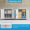 thumbnail image 3 of Storage Cabinet with Wheels & Pegboard, Rolling Garage Cabinet with Locking Doors & Adjustable Shelf, Heavy Duty Steel Cabinet  for Home Office, 3 of 7