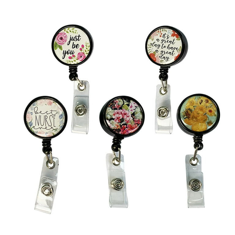 Badge Name Reel Holder Id Card Work Hanging Tag Clip Clips Badges  Telescopic Doctor Nurses Chest Clamp Hanger Reels 