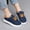 Blue, variant on OGLCCG Kids Hook and Loop Sneakers, Low Top Casual Shoes for Boys and Girls, Lightweight PU Leather Barefoot Sneakers with Non-Slip Sole