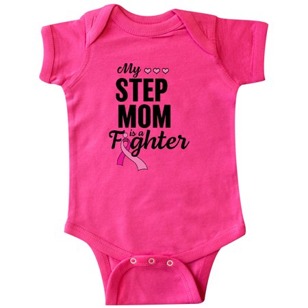 

Inktastic Breast Cancer Awareness My Step Mom is a Fighter Gift Baby Boy or Baby Girl Bodysuit