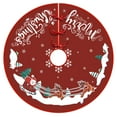 thumbnail image 2 of Christmas Tree Skirt Red Cloth Xmas Tree Skirts Christmas Party Holiday Home Garden Decor, 2 of 6