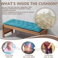 thumbnail image 4 of YEERSWAG 59" x 20" Lake Blue Bench Outdoor Seating Cushion Anti-Fading, 4 of 7