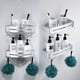 thumbnail image 2 of Estante de almacenamiento para inodoro de baño, espacio sin perforaciones, estante de almacenamiento de aluminio, herrajes para perforar inodoros, colgante, trípode, 2 of 4