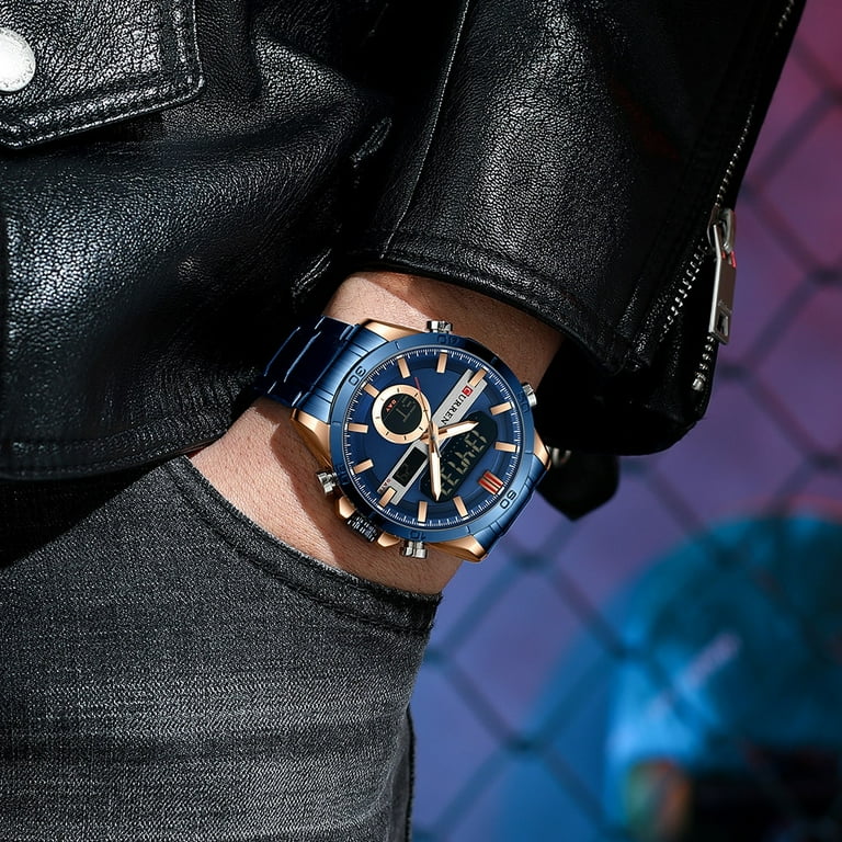 Curren blue watch hot sale