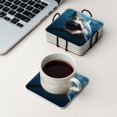 thumbnail image 4 of BaHomeck Drink Coasters Set Of 6 With Holder Aggressive White Shark With Mouth Open Water Absorbent Ceramic Coasters Tabletop Protection,Suitable For Various Cup,Home Decor, 4 of 4