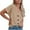Beige, variant on UAMVSH Button up Shirt Women Knit Casual V Neck Short Sleeve Oversized Lightweight Cardigan Beach Vacation Tops