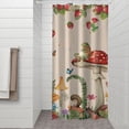 thumbnail image 2 of Red Mushroom Frog Light Pattern Shower Curtain 36"x72" ,Bathroom Decorative Shower Curtains Set with 12 Hooks,Modern Waterproof Washable Shower Curtain, 2 of 6