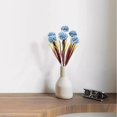 thumbnail image 6 of BESEW7 Artificial Flowers for Outdoors Allium 7 Heads Hydrangea Silk Bouquet for Wedding Home Decor Faux Flowers Arrangement Dark Blue, 6 of 9
