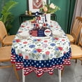 thumbnail image 3 of 4th of July Tablecloth Oval 52x70 Inch, Patriotic Fourth of July Oval Tablecloth, Oval 4th of July Table Cloth for Party Dinner Decor, 3 of 6