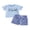 Blue, variant on BemeyourBBs Toddler Baby Boys Summer Clothes Newborn Baby Boy Golf Outfits 0 6 12 18 24 Months 2 3 4 Years Golf Elements Embroidery Short Sleeve T-Shirts Elastic Waist Plaid Shorts 2Pcs Set