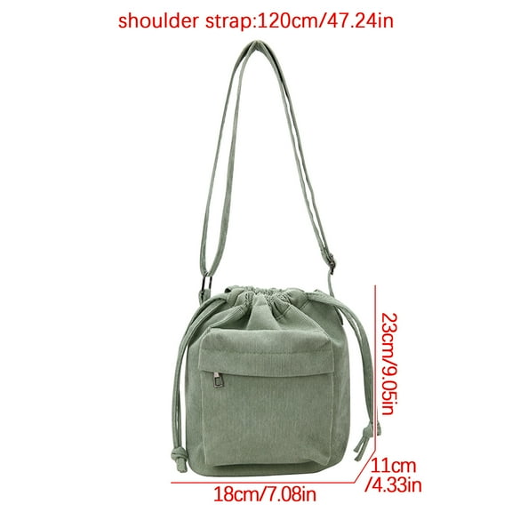 openpig Small Bucket Crossbody Cellphone Bags Drawstring Purses For Men Women, Lightweight Woman Over Shoulder Purse Black