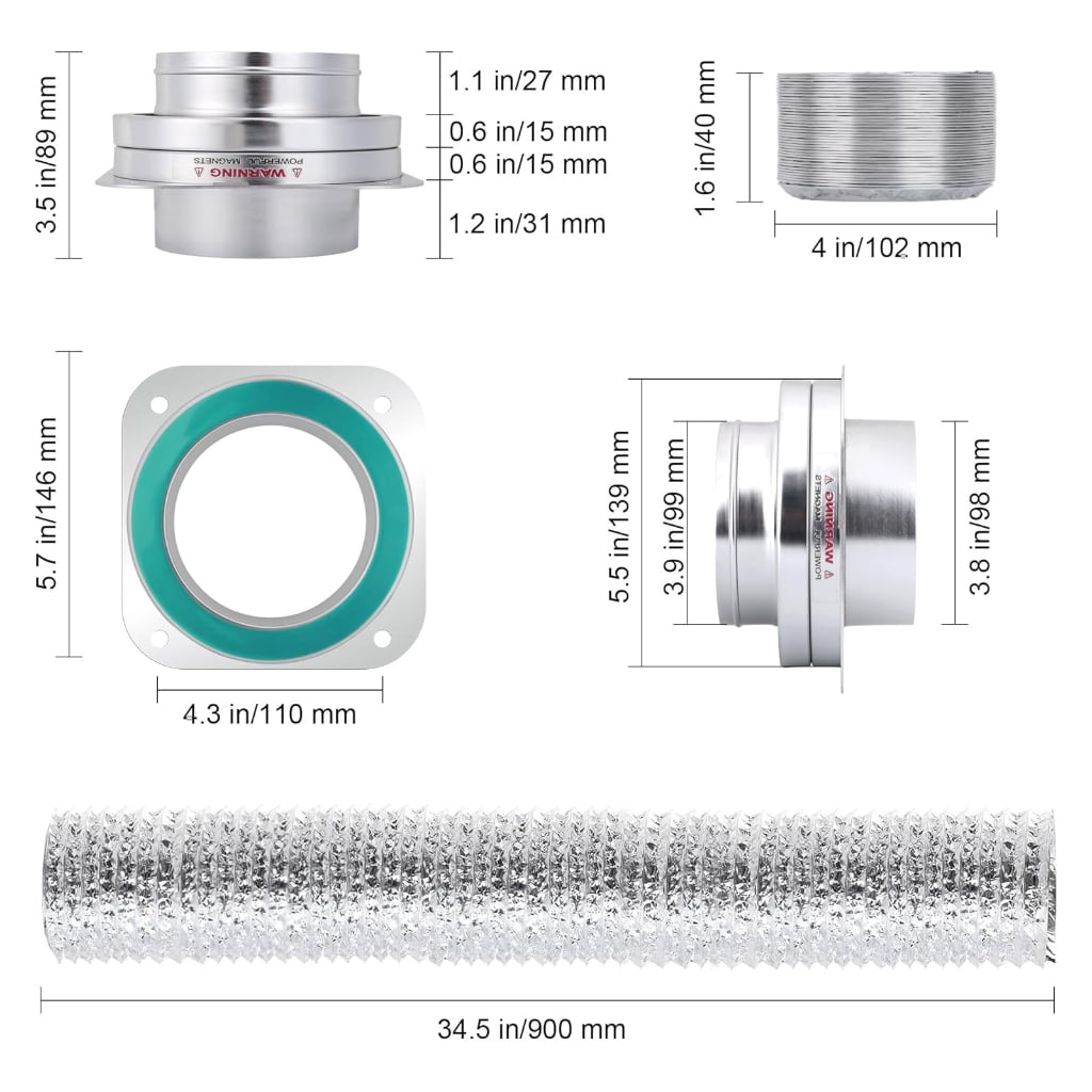 Heavy Type Fireproof Dryer Vents Magnetic Coupling Dryer Vents Coupling Dryers