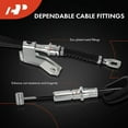 thumbnail image 3 of A-Premium Rear Driver and Passenger Side Parking Brake Cable Assembly Compatible with Acura Models: RSX 2002 2003 2004 2005 2006, 2-PC Set - Replace# 47560S6M033, 47560S6M023, 3 of 6