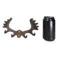 thumbnail image 6 of Set Of 2 Cast Iron Western Rustic Bull Moose Antlers Rack 4 Pegs Wall Hooks, 6 of 9
