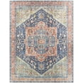 thumbnail image 3 of Hauteloom Exira Living Room, Bedroom Machine Washable Area Rug - Traditional - Blue, Brick Red, Camel - 8'10" x 12', 3 of 10