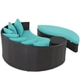 thumbnail image 3 of Modway Convene Outdoor Patio Daybed in Espresso Turquoise, 3 of 4