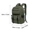 thumbnail image 2 of KAUKKO Vintage Casual polyster and Leather Rucksack Backpack (Canvas Green）, 2 of 5