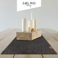 thumbnail image 2 of Felt Table Runner 60x15 inch I Felt Table Runner with Leather I Heat Resistant, Washable Scandi Table Runner Felt for Table Decoration, Home Decoration (Anthracite), 2 of 7