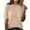 Beige, variant on Women's Short Sleeve Tshirt Fashion Crew Neck Solid Color Knitted T Shirt Elegant Lightweight Pullover Top Spring 2026 Green