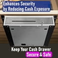 thumbnail image 3 of Cash Drawer \uD Cash Register POS Cash Drawer Box Stainless Steel with Adjustable Bill/ Coin Tray for Canadian Money Compatible for All POS System Printers, 3 of 5