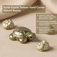 thumbnail image 3 of Pyrite Tortoise Kachhua Crystal Turtle Figurine, Hand Carved Natural Stone Mini Decor for Desk Home Office, Collectible Gift 15mm 25mm, 3 of 5