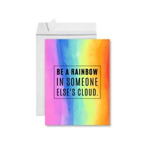 Koyal Wholesale National Caregivers Day Jumbo Card, Be A Rainbow In Someone Else's Cloud Greeting Card with Envelope