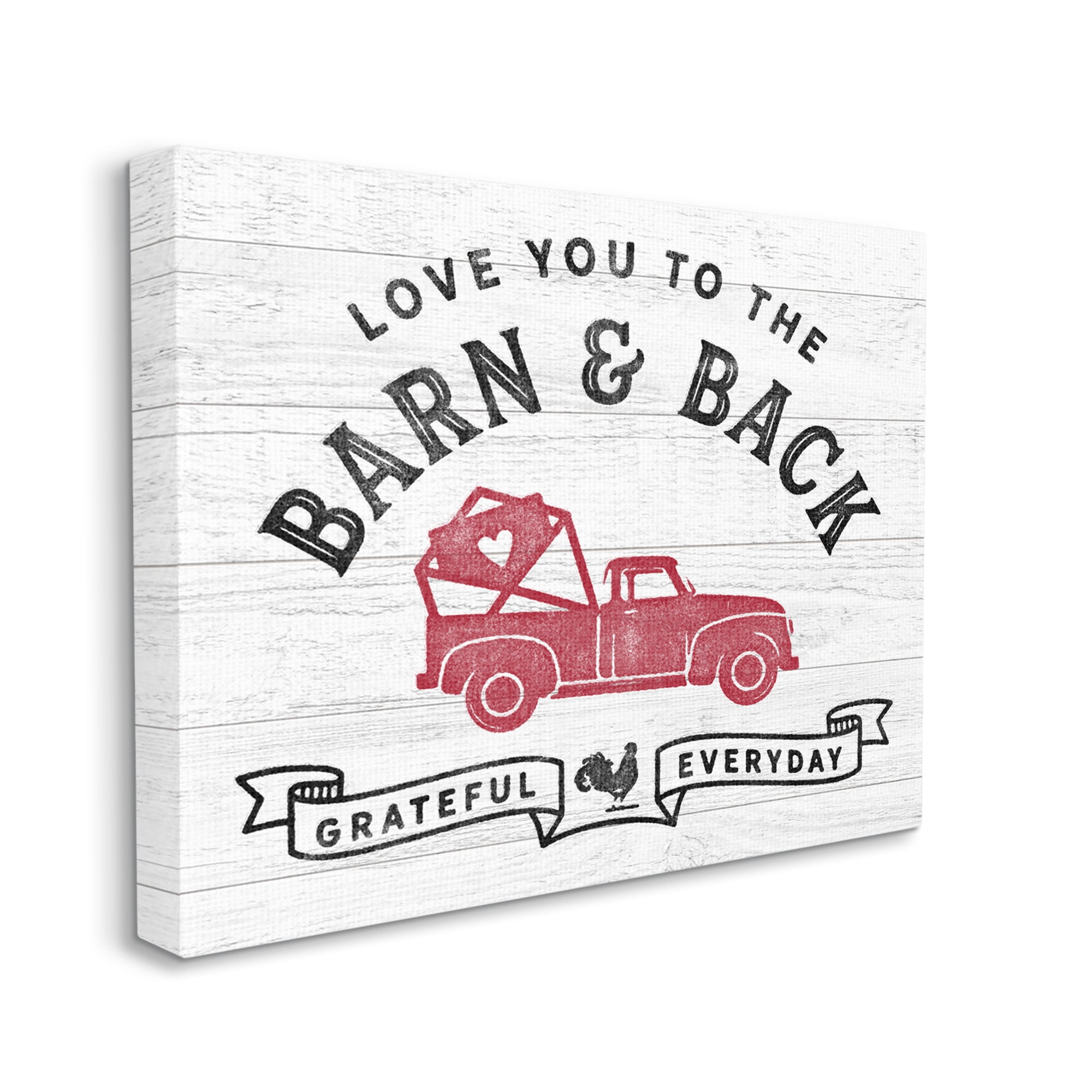 Stupell Industries Farmhouse Love You Phrase Inspirational Painting Gallery Wrapped Canvas Print Wall Art, 48 x 36