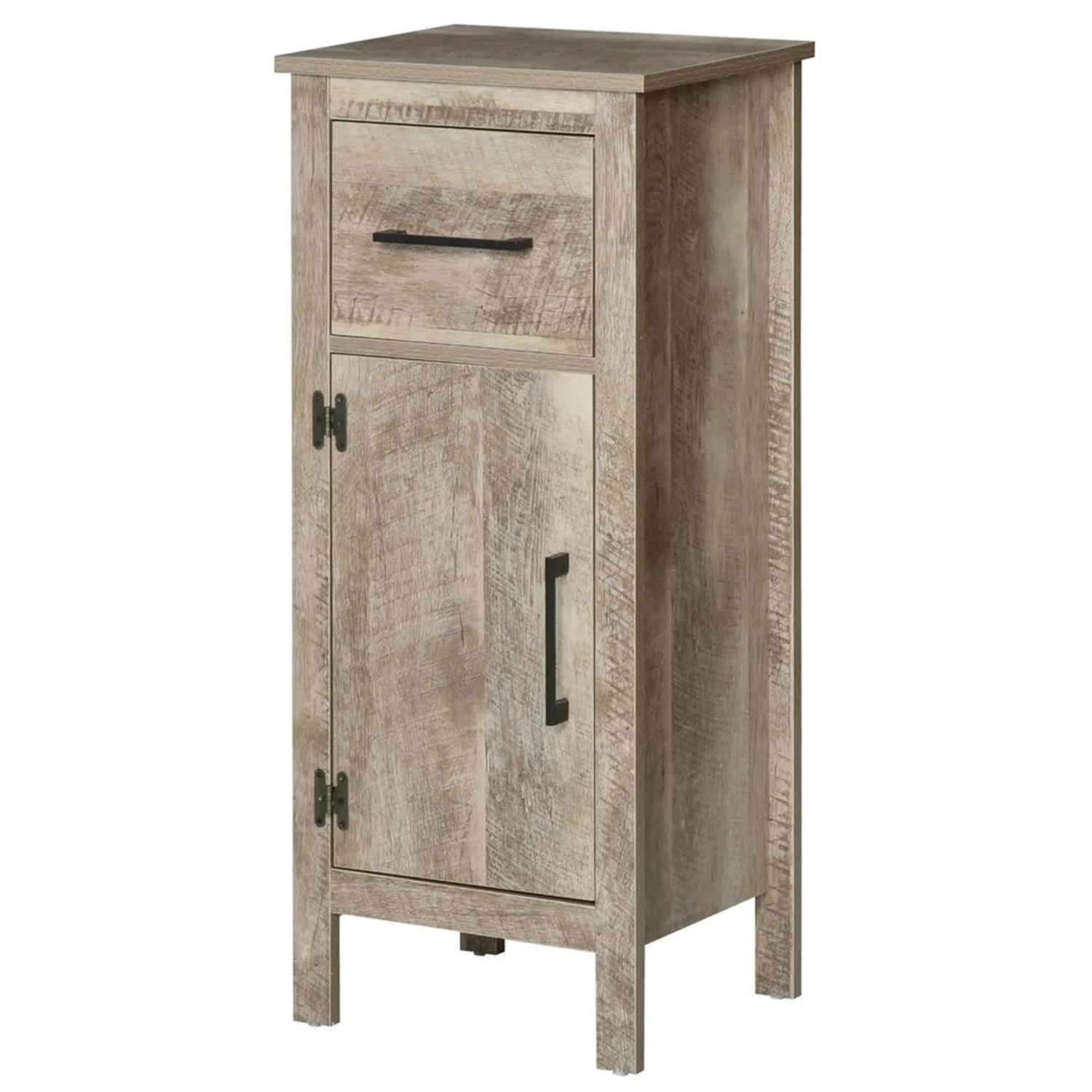 Demi Bonn 35" Bathroom Floor Cabinet, Freestanding Bathroom Storage Cabinet with Adjustable Shelf and Drawer, for Living room, Entryway, Kitchen, Brown