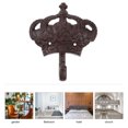 thumbnail image 4 of Rustic Style Wall Hanger Cast Iron Crown Shaped Hanger for Home Dorm Shop, 4 of 9