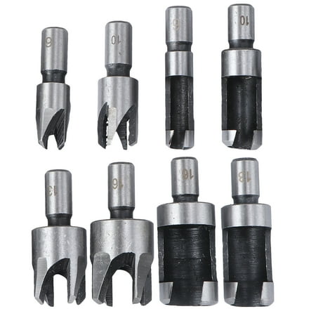 

8PCS/Set Carbon Steel Wood Plug Cutters Straight Tapered Deep Plug Cutters Sets Claw Tool Drill Bits