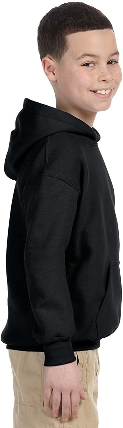 Gildan Boys Long Sleeve Front Pouch Pocket Hooded Sweatshirt. 18500B