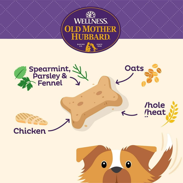Old Mother Hubbard by Wellness Mother's Solutions Minty Fresh Breath Natural Oven-Baked Biscuits Dog Treats, 20-oz bag Old Mother Hubbard by Wellness Mother's Solutions Minty Fresh Breath Natural Oven-Baked Biscuits Dog Treats, 20-oz bag
