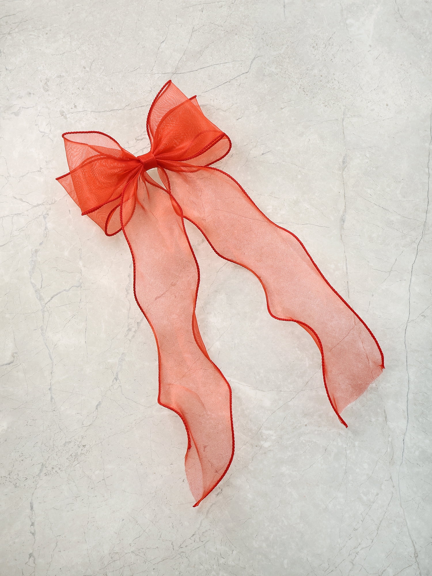 Holiday Time Sheer Red Hair Bow, 1 Piece