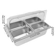 thumbnail image 6 of Wildnix 4-Compartment Stainless Steel Serving Container with Flip Lid, &nbsp; Food Storage Organizer for Fruits, Condiments, and Snacks, 6 of 6