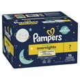 Pampers Swaddlers Overnight Diapers Size 7, 36 Count (Select for More