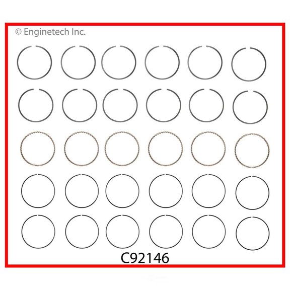 Enginetech C92146-.50 Engine Premium Piston Ring Complete Set