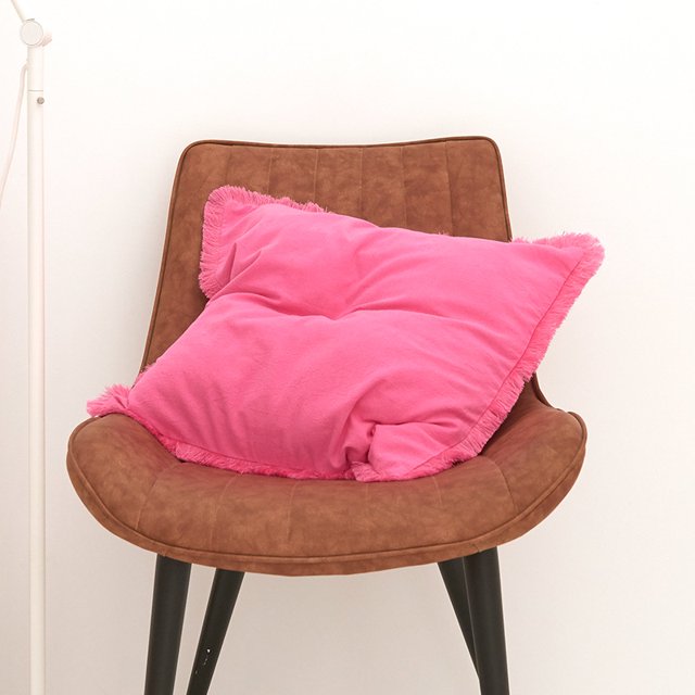 Xiao Hua fundas de almohada de algodón lavado de color liso. Clásicas y atemporales, fundas de almohada sencillas de color puro que quedan genial en cualquier cama. 50 x 50 cm (rojo rosado).