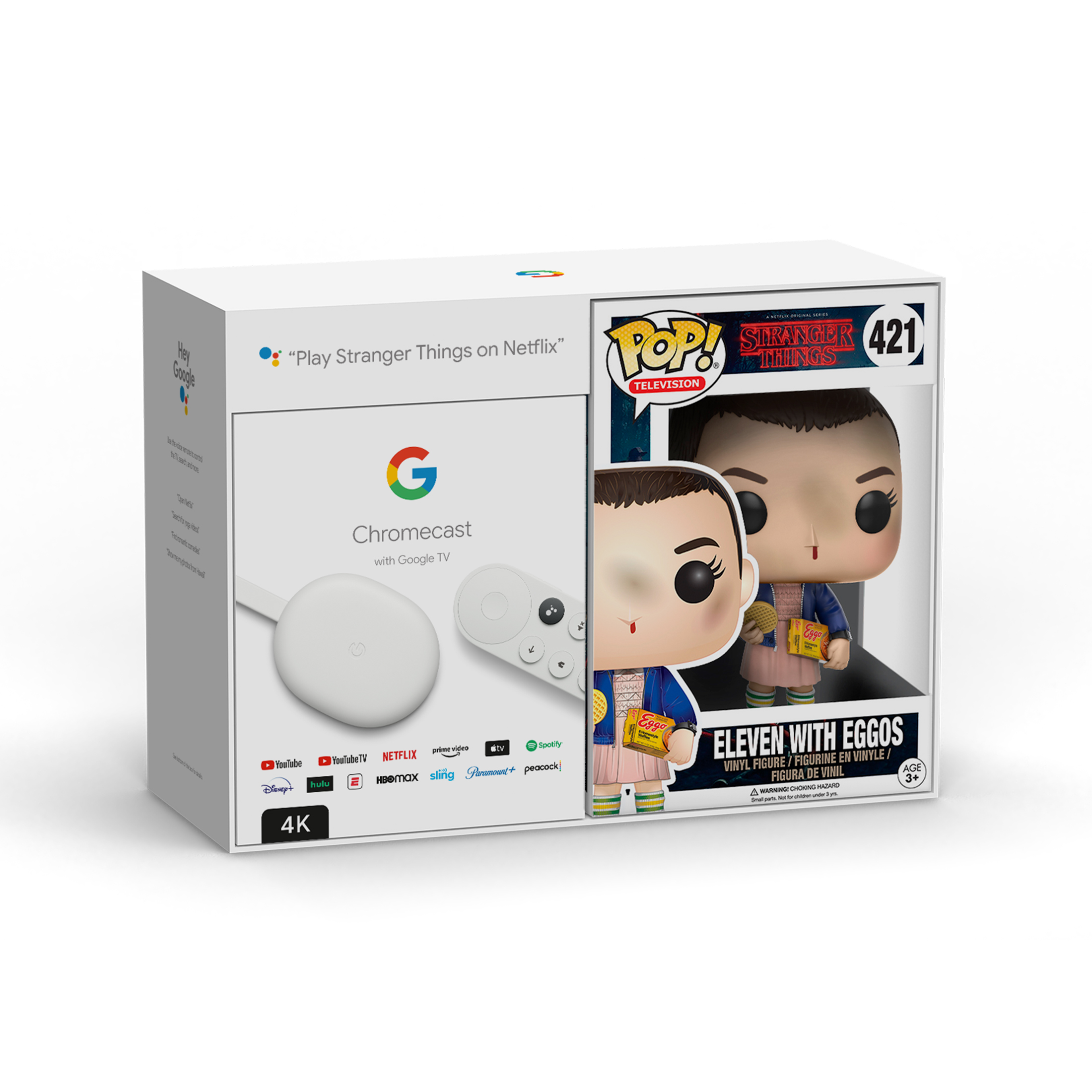 Chromecast with Google TV (4K) Streaming Media Player - with Funko POP! TV Stranger Things Eleven with Eggos - image 2 of 10