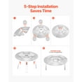 thumbnail image 5 of VEVOR Fire Pit Heat Deflector for Solo Stove Yukon, 27 inch Bonfire Round for Wood Burning Fire Pit, 304 Stainless Steel Heat Diffuser, Detachable Burner Cover Camping Accessories, 5 of 9